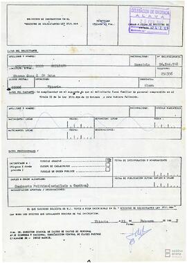 Documentación relativa a las solicitudes de pensión e indemnización por tiempos de prisión de Emiliano Azcárraga.