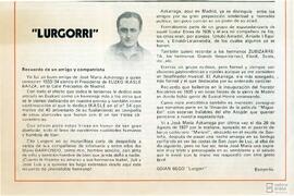 Artículo titulado "Lurgorri".