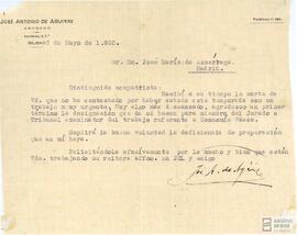 Cartas de José Antonio Aguirre dirigidas a José María de Azcárraga.